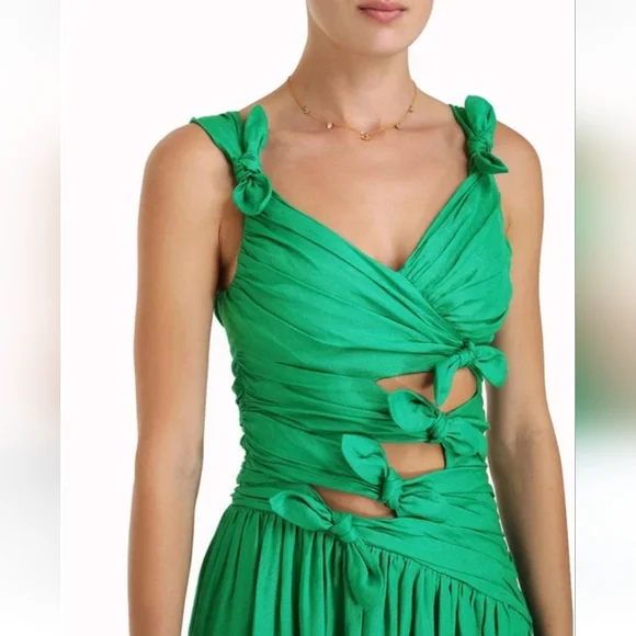 HP💖Zimmermann Tiggy Bow Midi Dress. Size 0P, NWT - Picture 2 of 15